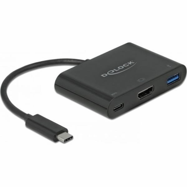 Adaptér DeLock USB Type-C> HDMI 4K 30Hz USB Type-A/C PD