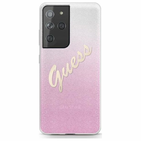 Hádejte, že pimu hádejte guhcs21lpCuguglSpi Samsung Galaxy S21 Ultra Pink/Pink Hardcase Glitter Griodient Script