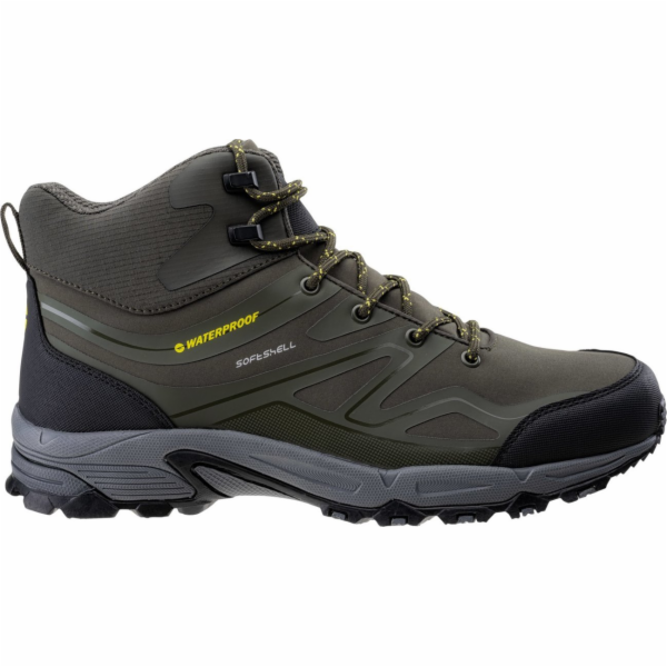 Pánské trekkingské boty Hi-Tec Shoes Outdoor Hendon Mid WP Khaki/Black/Lime 45