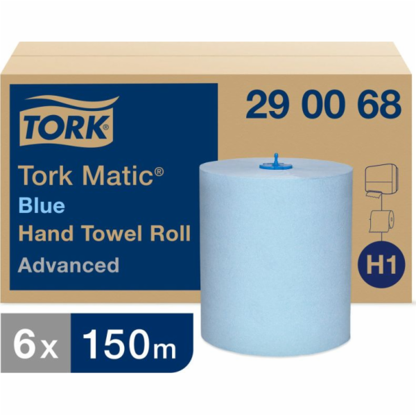 Tork Tork Matic - ručník v roli, modrá, celulóza + odpadní papír - 150 m
