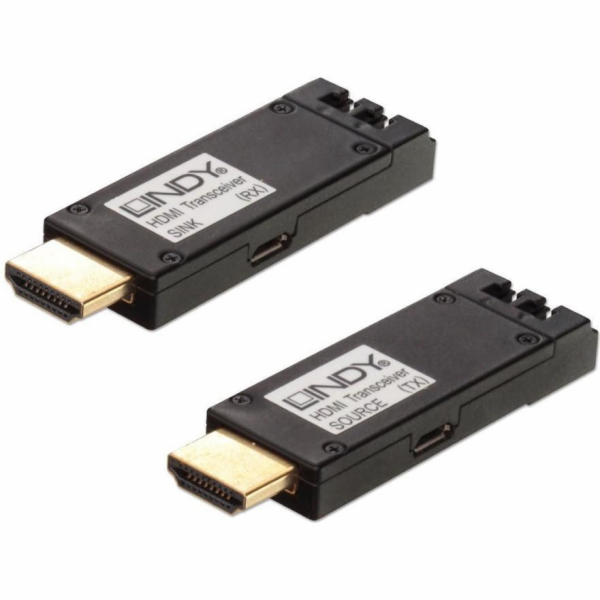 Lindy HDMI AV přenosový systém signálu, po LC Duplexu 50/125 OM3, 4K, až 300 m (38170)
