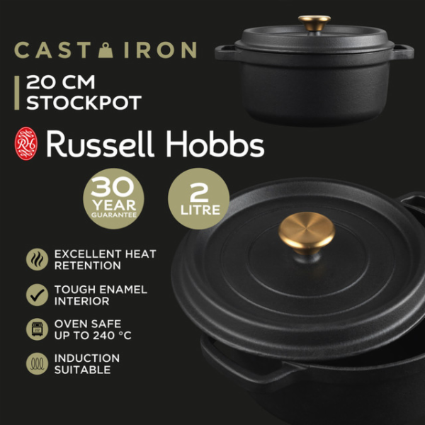 Russell Hobbs RH02523BEU7 Cast iron stockpot 20cm black
