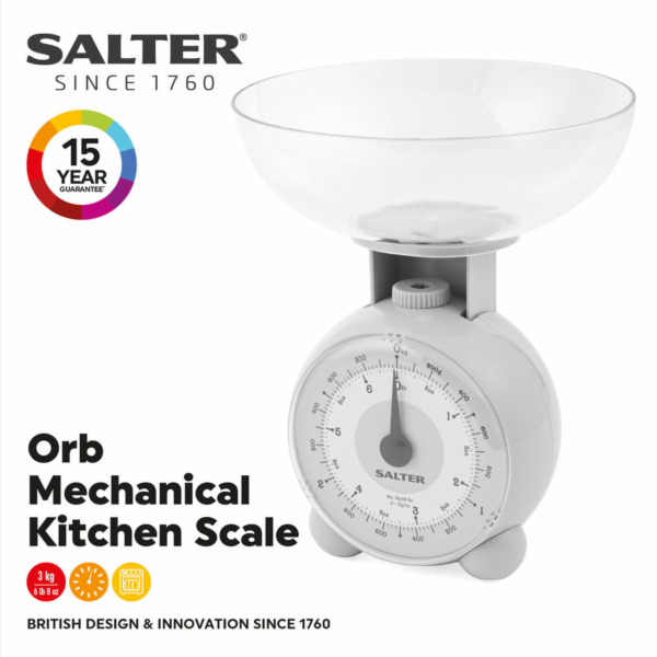 Salter 139 LGFEU16 Orb Kitchen Scale Grey
