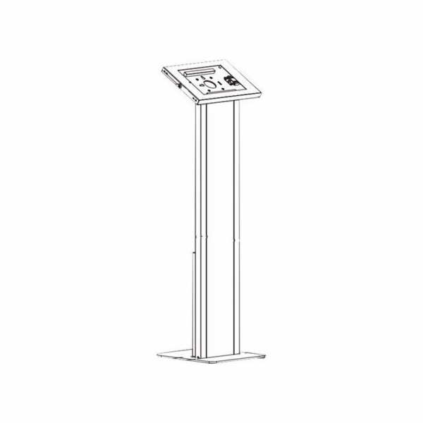 Neomounts FL15-750WH1 / floor stand with cabinet, lockable tablet casing for Apple iPad, PRO, Air & Samsung Galaxy Tab