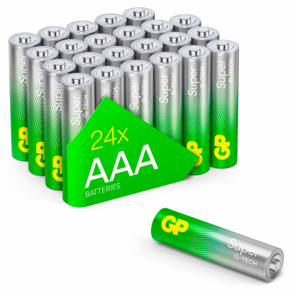 1x24 GP Super Alkaline AAA 1,5V Battery Packs Rel.03024AETA-B24