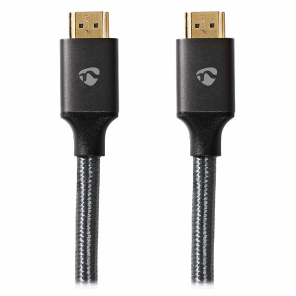 NEDIS PROFIGOLD Ultra High Speed HDMI 2.1 kabel/ 8K@60H/ zlacené konektory HDMI-HDMI/ bavlna/ antracit/ BOX/ 2m