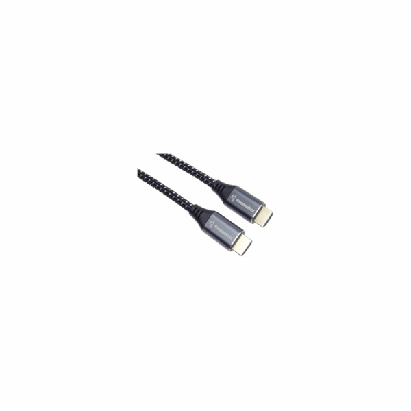 PREMIUMCORD Kabel HDMI 2.1 High Speed + Ethernet kabel 8K@60Hz, zlacené konektory, 1m