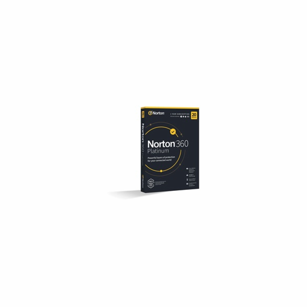 NORTON 360 PLATINUM 100GB +VPN 1 uživatel pro 20 zařízení na 1 rok ESD