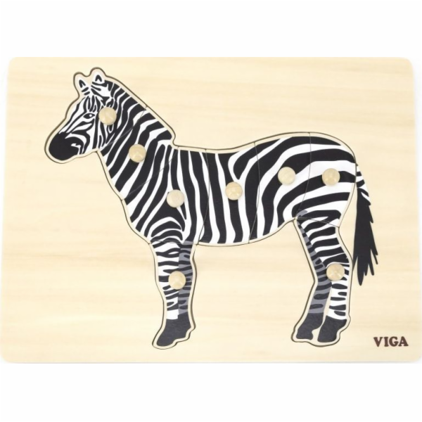 Dětské dřevěné puzzle vkládačka Montessori Viga Zebra