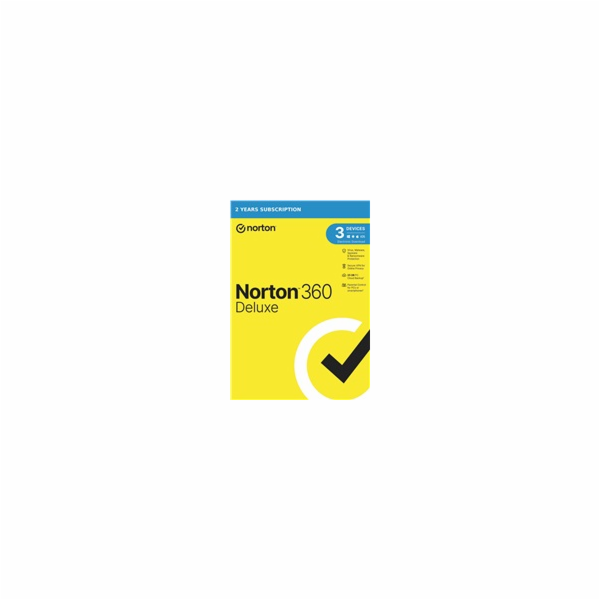 NORTON 360 DELUXE 25GB +VPN 1 uživatel pro 3 zařízení na 2 roky ESD