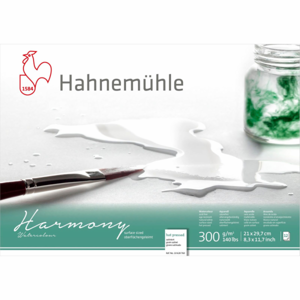 Hahnemühle Harmony Watercolour hot pressed 12 Sheets 300g A4