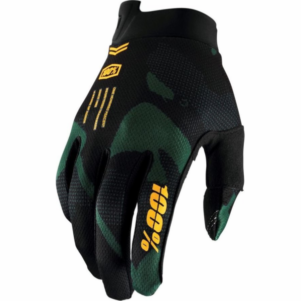 100% rukavice 100% ITRACK Mládežní rukavice Sentinel Black Velikost XL (délka ruky 171-181 mm) (DWZ)