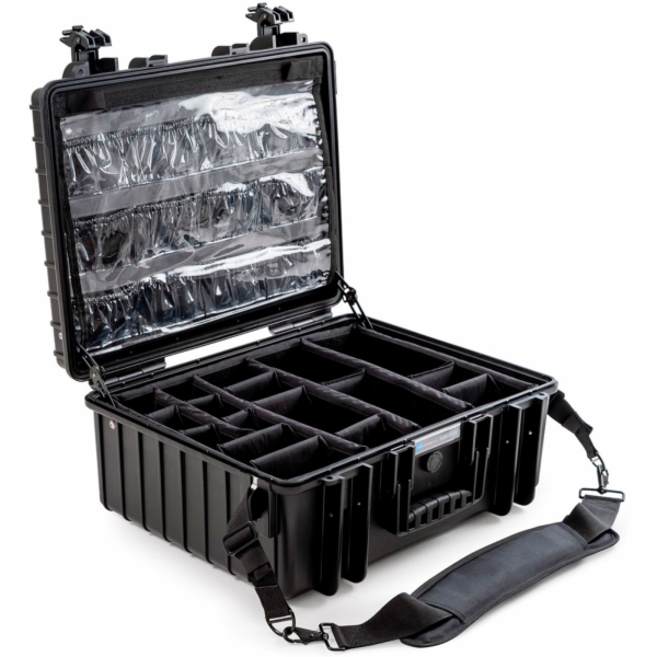 B&W outdoor kufr 6000 vhodný pro záchranáre cerný