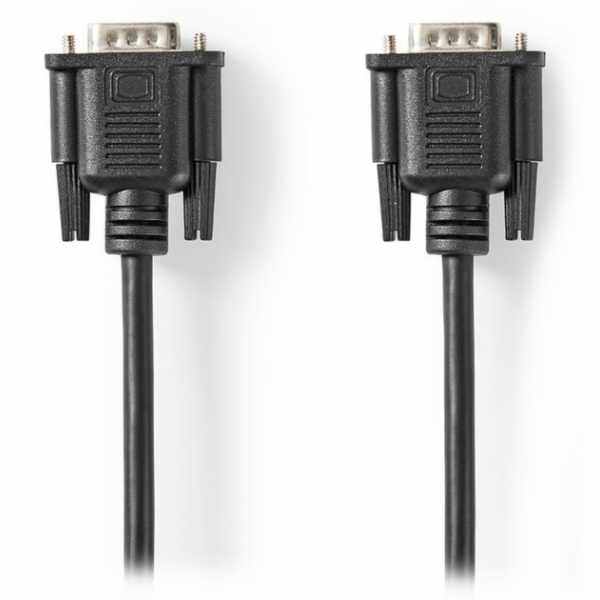 NEDIS kabel VGA (D-SUB)/ zástrčka VGA - zástrčka VGA/ černý/ bulk/ 2m