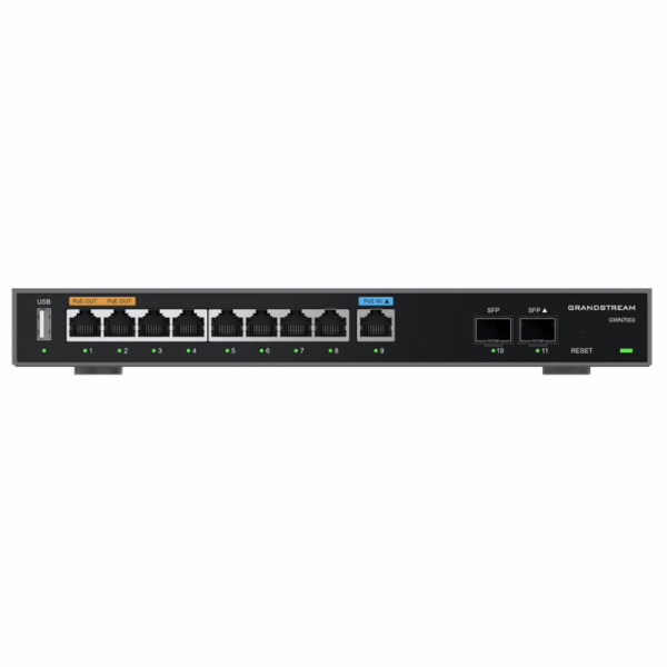 Grandstream GWN7003 VPN router 2 SFP, 9 Gb porty / 1 PoE in, 2 PoE out