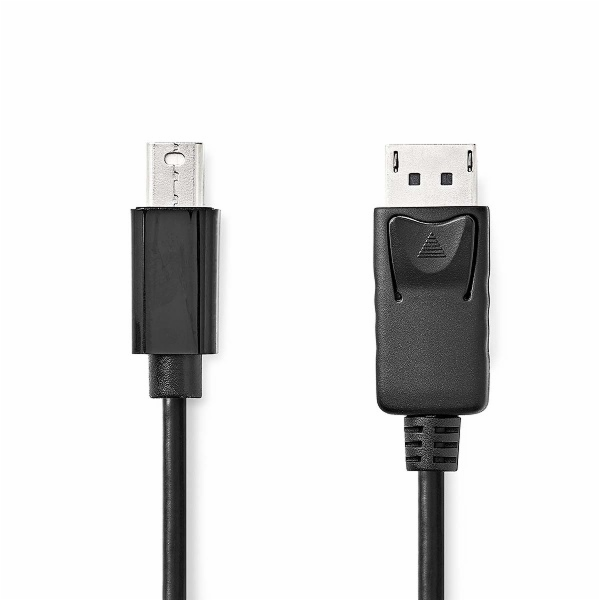 NEDIS kabel mini DisplayPort/DisplayPort 1.2/ zástrčka mini DisplayPort - zástrčka DisplayPort/ 4K/ černý/ bulk/ 1m