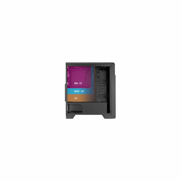 AEROCOOL skříň MLG Ore, Mid tower, 2x USB 3.0, 2x audio, bez zdroje