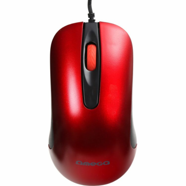 Omega optická myš OM0520R, 1000 DPI, červená