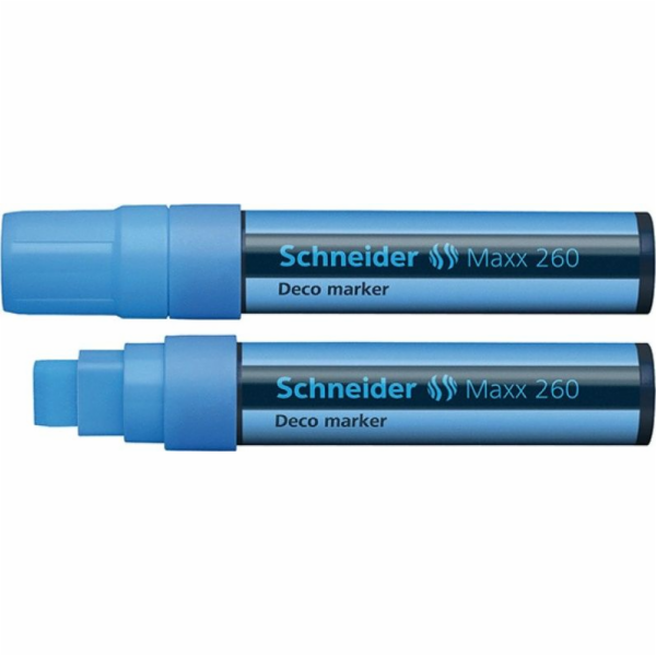 SCHNEIDER Křídový popisovač "Maxx 260", světle modrá, 2-15mm, tekutý