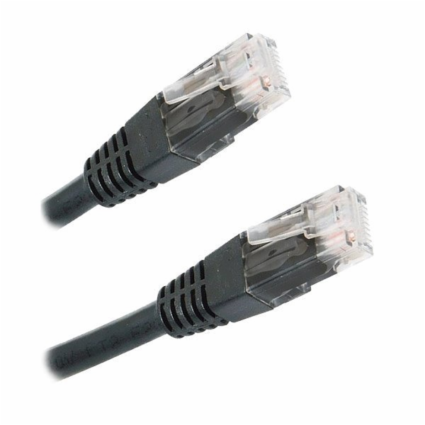 XtendLan patch kabel Cat6, UTP - 0,25m, černý (prodej po 10 ks)