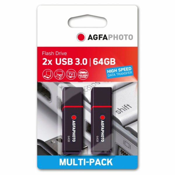 AgfaPhoto USB 3.2 Gen 1 64GB cerná MP2 10571MP2