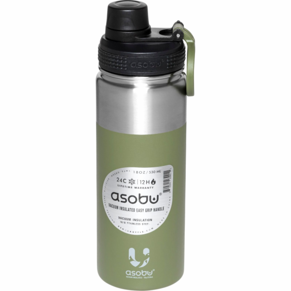 Asobu Alpine Flask Bottle Green, 0.53 L