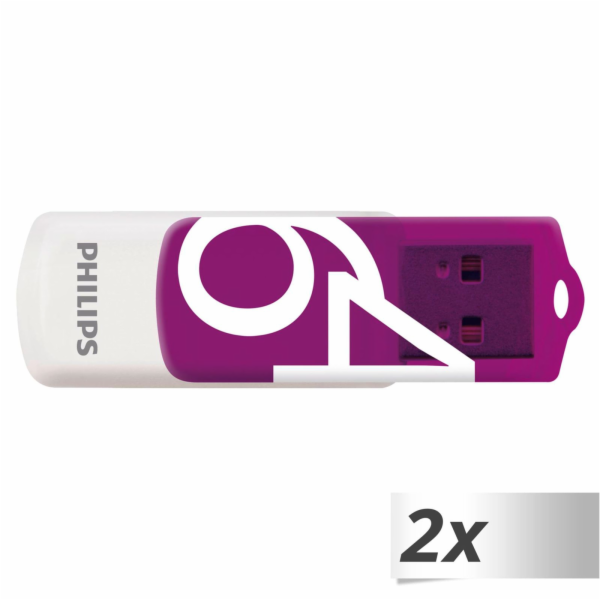 Philips USB 2.0 2-Pack 64GB Vivid Edition Magic Purple FM64FD05D/00