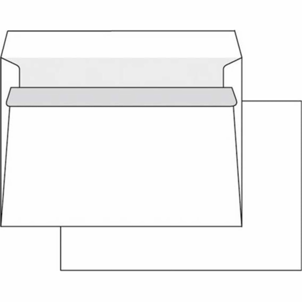 Samolepící obálka/s, C5, 162 x 229mm, bílá, Krpa, poštovní, 50ks.