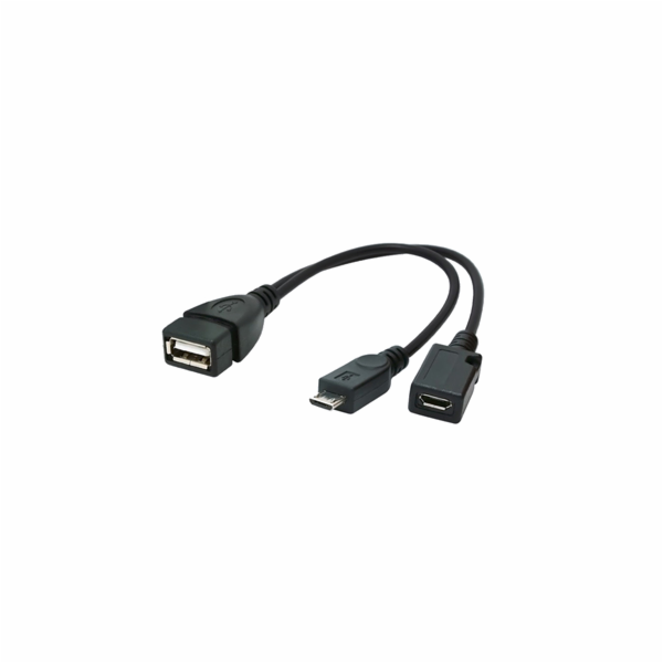 KABEL USB MICRO AF-BM + (F) USB 2.0 OTG 15CM