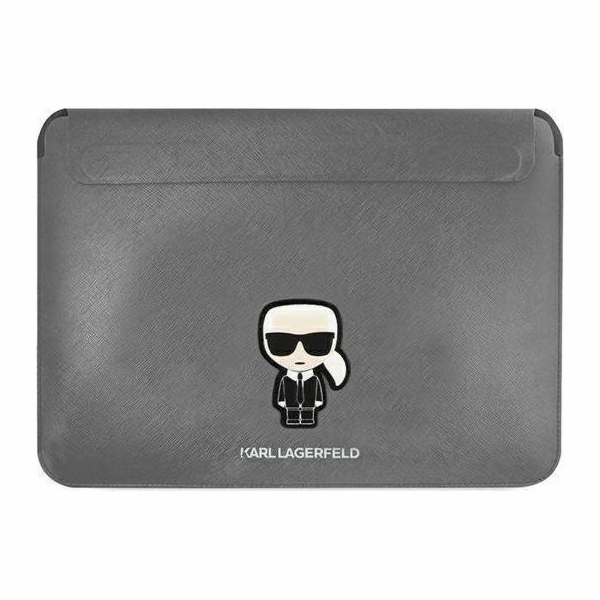 Karl Lagerfeld Saffiano Ikonik Computer pouzdro 16" Silver Nové
