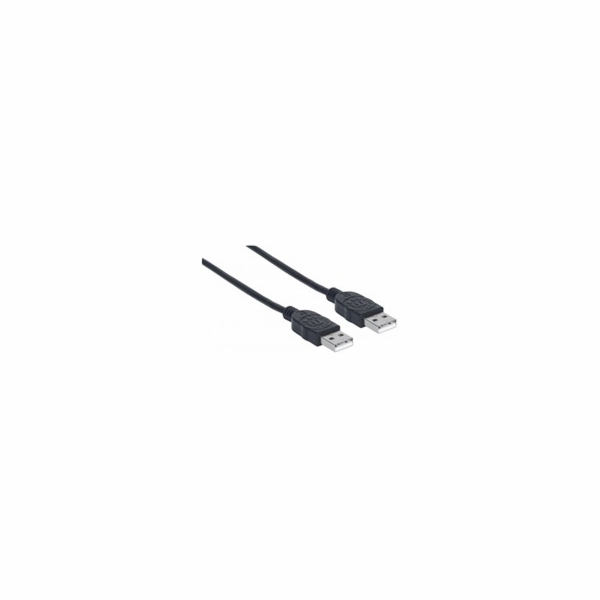MANHATTAN kabel USB 2.0, Type-A Male to Type-A Male, 1m, Black