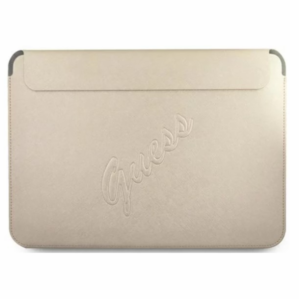 Guess Saffiano Sleeve MacBook 13" Air zlaté GUCS13PUSASLG Guess PU pouzdro na počítač Saffiano 13" světle zlaté Nové