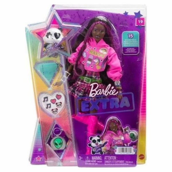 Mattel Barbie Extra Puppe 19 - pinkfarbenes Haar/Pop Punk