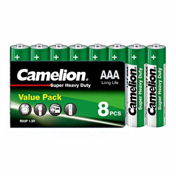 CAMELION Baterie SUPER HD zink-chlorid AAA 8ks