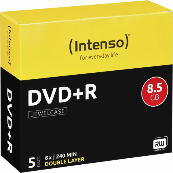 INTENSO DVD+R Slim Case 8,5GB DL 5ks