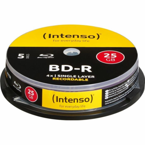 INTENSO Blu-ray BD-R Cake Case 25GB 5ks