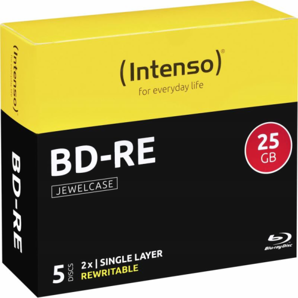 INTENSO Blu-ray BD-RE Slim Case 25GB 5ks