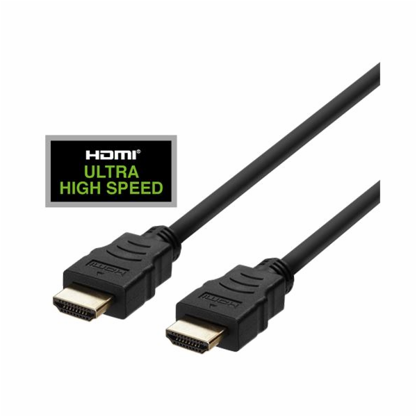 DELTACO Kabel HDMI 2.1 M/M 3m, 8K Ultra High, černý