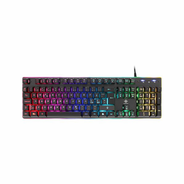 DELTACO GAM-021-RGB, Hráčská klávesnice, USB, EN