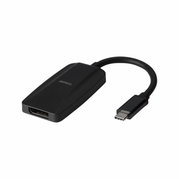 DELTACO Adaptér USB 3.1 Type C/DisplayPort, černý