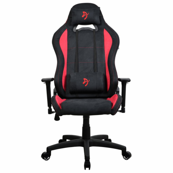 AROZZI herní židle TORRETTA SuperSoft/ látkový povrch/ černočervená