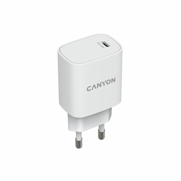 CANYON H-20-02 CANYON nabíječka do sítě H-20-02, 1x USB-C PD 20W, bílá