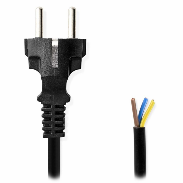 Nedis CEGL11930BK NEDIS napájecí kabel/ zástrčka Typ F/ přímý - přímý/ poniklovaný/ černý/ bulk/ 3m