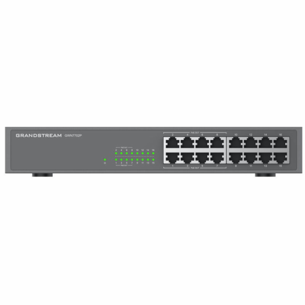 Grandstream GWN7702P Unmanaged Network Switch 16 portů / 8 PoE out