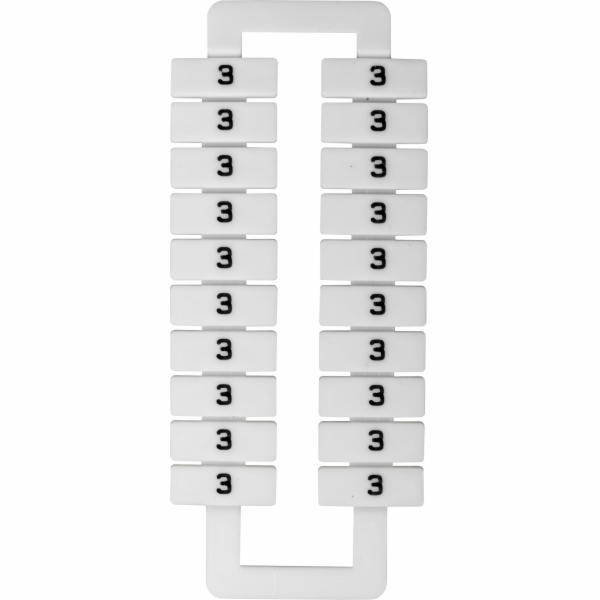 EM GROUP Označovač pro kolejové svorkovnice 2,5-70mm2 /3/ bílý 20 ks. (43192)