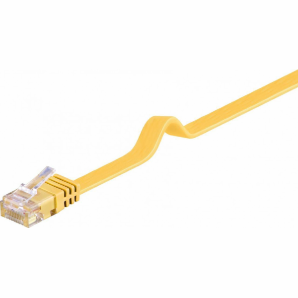 Goobay Flat propojovací kabel U/UTP kat. 6 žlutý 3m (96420)