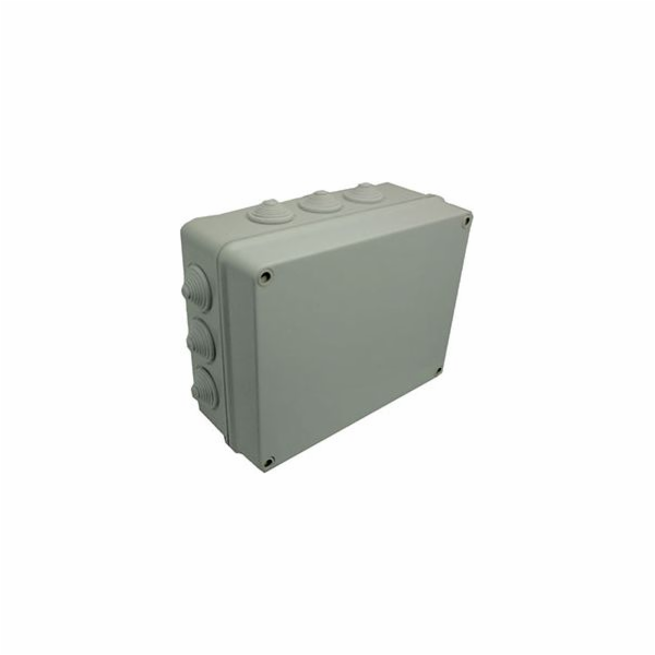 Elektro-Plast Průmyslová hermetická krabice n/t 305 x 244 x 126 mm s 12 vývodkami IP55 šedá (2721-02)