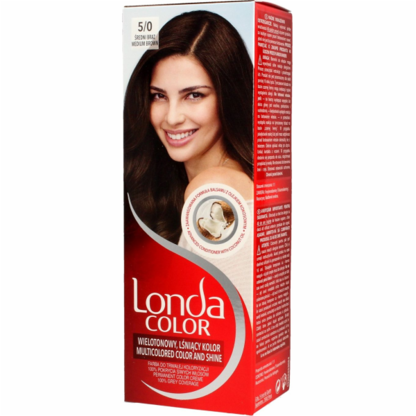 Londacolor Krémová barva na vlasy č. 5/0 středně hnědá