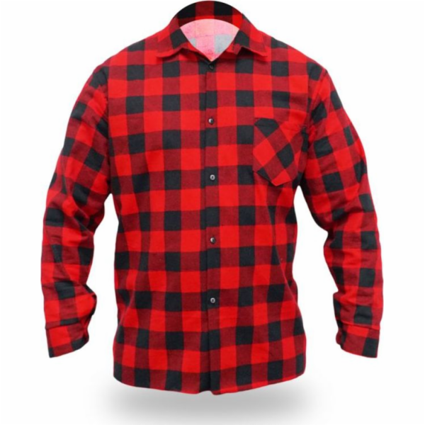 Dedra červená flanelová košile, velikost XXXL, 100% bavlna (BH51F1-XXXL)