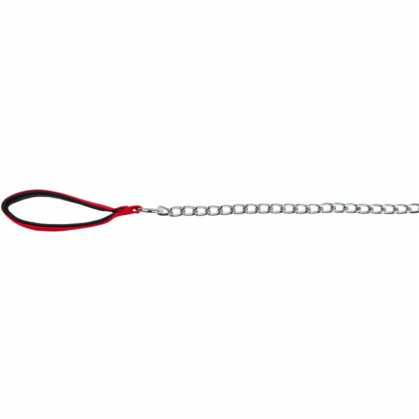 Vodítko Trixie Chain s nylonovou smyčkou - Červené 4 mm